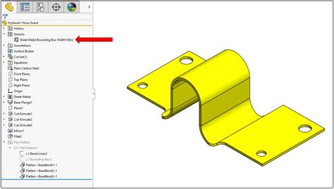 solidworks sheet metal bounding